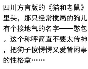 《猫和老鼠四川方言版里的狗叫啥子名堂?》