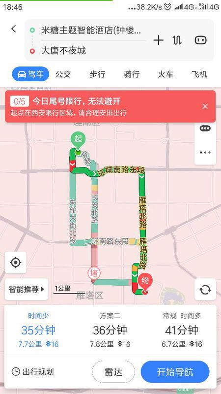钟楼到大唐不夜城的距离与交通指南